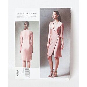 Vogue Sewing Pattern V1384 Misses' Dress Donna Karan Collection Size 6 8 10 12 1